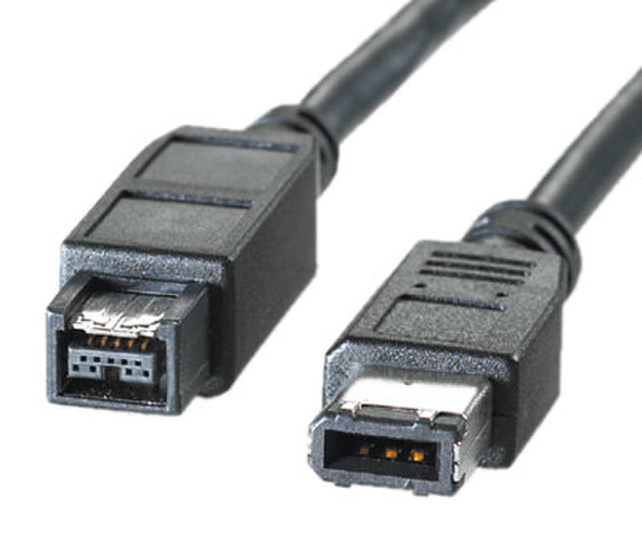 Value 1.8m EEE1394b 1.8m Black firewire cable