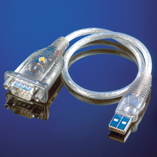 ROLINE Converter Cable USB to Serial 0.3 m Серый кабельный разъем/переходник