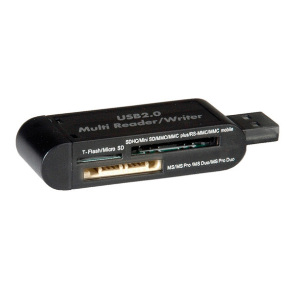 Value Card Reader Stick, USB 2.0, Multi black card reader