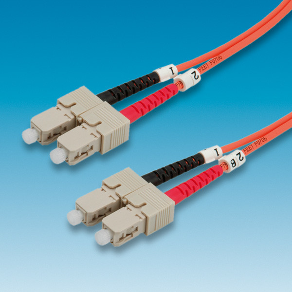 Value Fibre Optic Jumper Cable 62,5/125µm SC/SC, orange 2 m