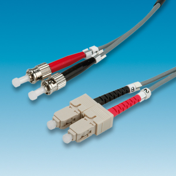 Value Fibre Optic Jumper Cable 50/125µm ST/SC, grey 2 m