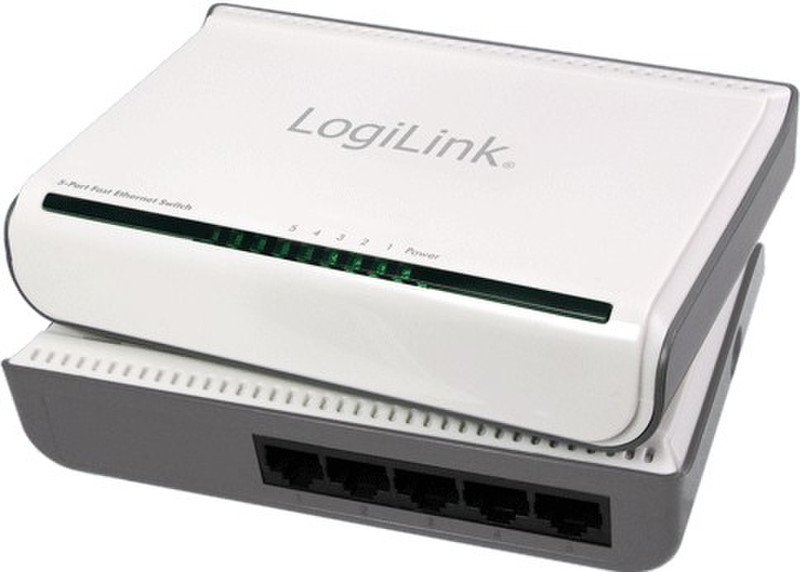 LogiLink NS0052 Неуправляемый Белый сетевой коммутатор