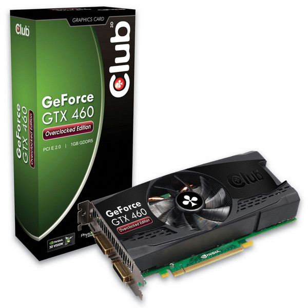 CLUB3D GeForce GTX 460 GeForce GTX 460 1ГБ GDDR5
