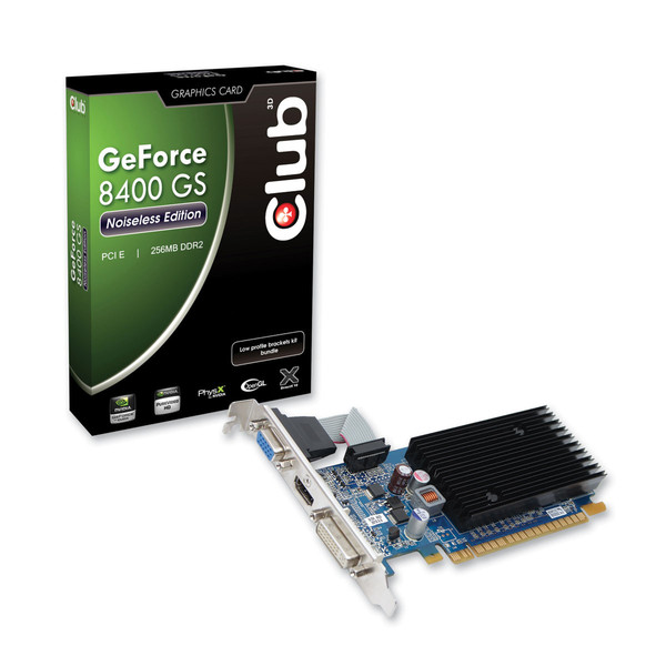 CLUB3D CGNX-HGS846LI GeForce 8400 GS GDDR2 graphics card