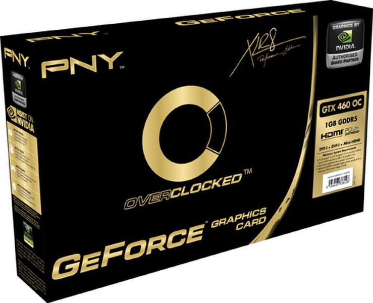 PNY GeForce GTX 460 PCI-E 1GB XLR8 OC 1GB GDDR5