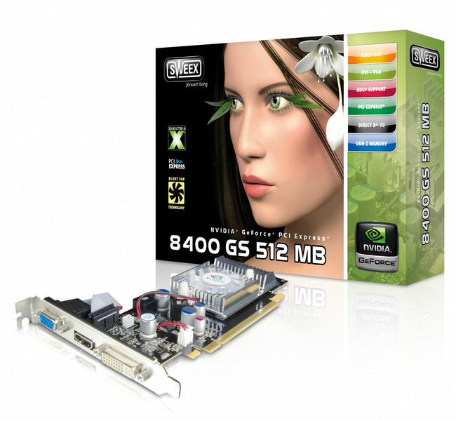 Sweex GC351V4 GeForce 8400 GS 0.5ГБ GDDR2 видеокарта