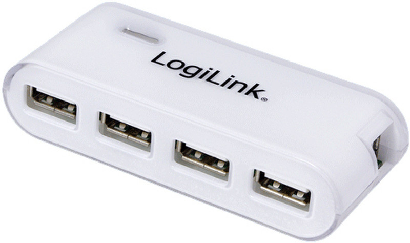 LogiLink UA0086 480Мбит/с Белый хаб-разветвитель