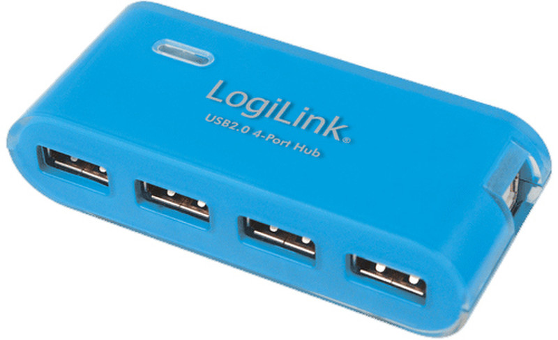 LogiLink UA0088 480Мбит/с Синий хаб-разветвитель