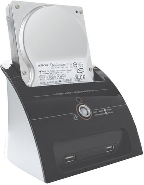 MCL USB2-145/6 Schwarz, Silber Notebook-Dockingstation & Portreplikator