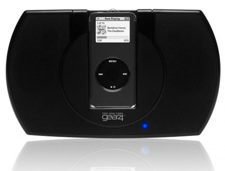 GEAR4 StreetParty nano 2.0channels 6W Black docking speaker