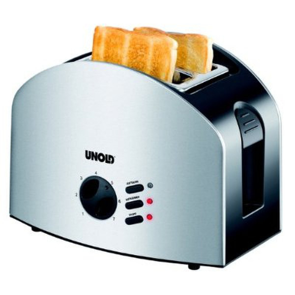 Unold Toaster Noble Line 2slice(s) 850W Black,Stainless steel toaster