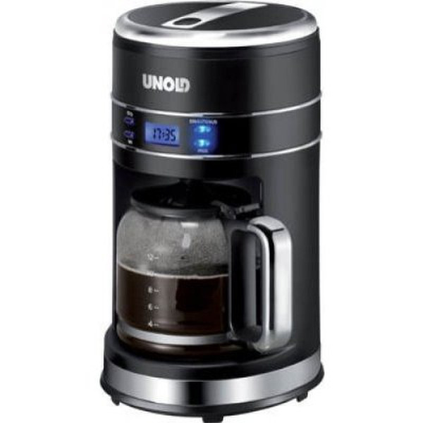 Unold Kaffeeautomat Chrome Style Drip coffee maker 1.5L 10cups Black,Chrome