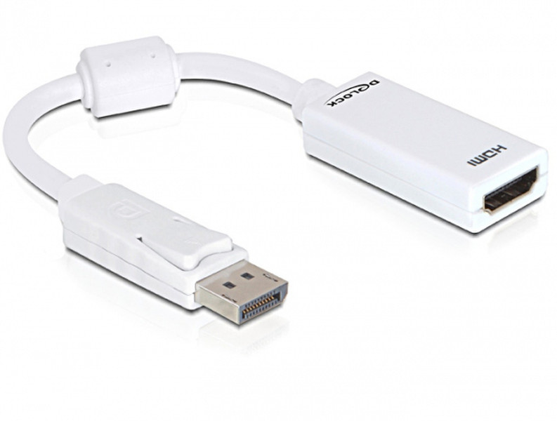 DeLOCK 61767 DisplayPort HDMI White cable interface/gender adapter