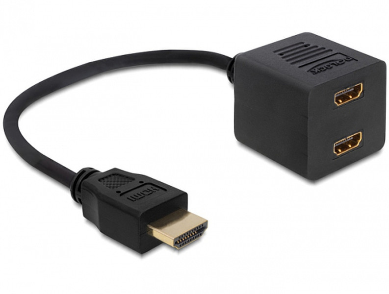 DeLOCK 65226 HDMI 2 x HDMI Schwarz Kabelschnittstellen-/adapter