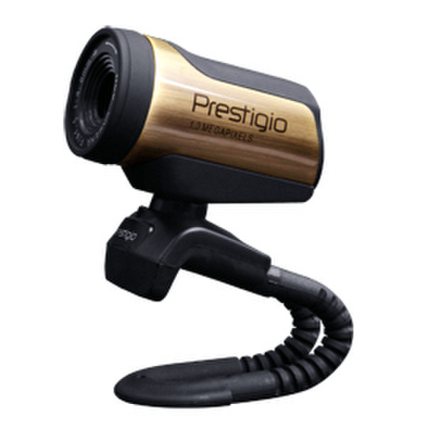 Prestigio PWC213 1.3МП 640 x 480пикселей USB Черный, Бронзовый вебкамера