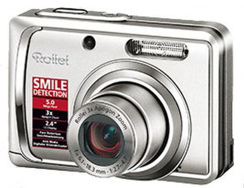 Rollei Compactline 55 Kompaktkamera 5MP CMOS 2560 x 1920Pixel Silber