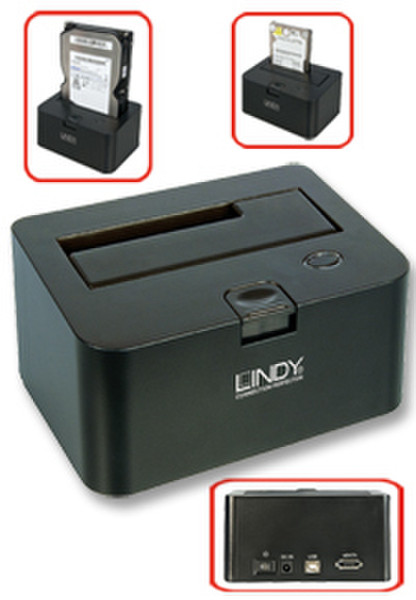 Lindy 42785 Schwarz Notebook-Dockingstation & Portreplikator