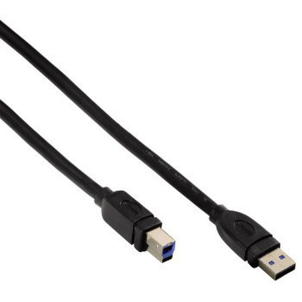 Hama 00054502 3м USB A USB B Черный кабель USB