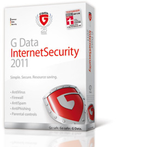 G DATA InternetSecurity 2011, 3u, 25m 3user(s) 2year(s) German