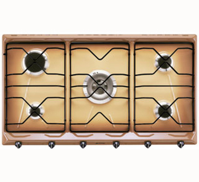 Smeg SRV596TF5 built-in Gas hob Brown hob