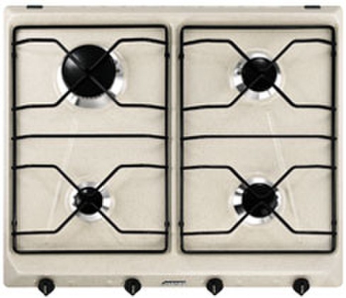 Smeg SV564AV6 Встроенный Gas hob Кремовый плита