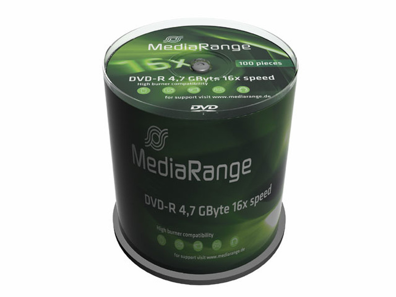 MediaRange MR442 4.7ГБ DVD-R 100шт чистый DVD