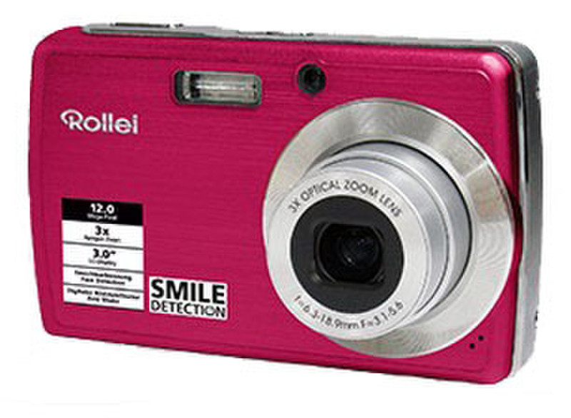 Rollei Compactline 200 Kompaktkamera 12MP 1/2.3Zoll CCD 3264 x 2448Pixel Pink