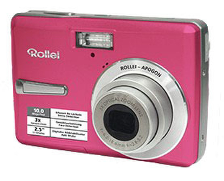 Rollei Compactline 101 Kompaktkamera 10MP 1/2.5Zoll CCD 3264 x 2448Pixel Pink