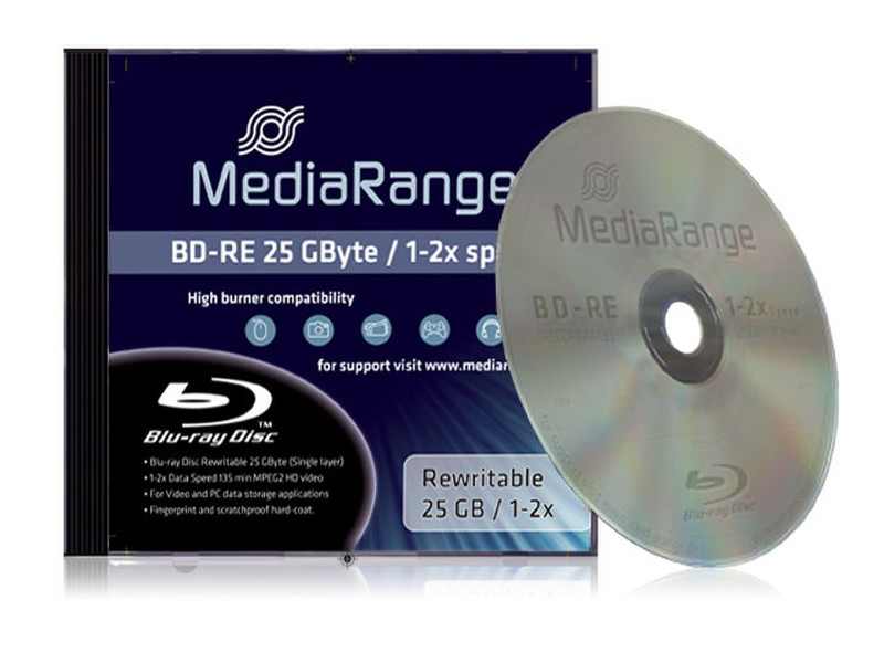 MediaRange MR491 25ГБ BD-RE чистые Blu-ray диски