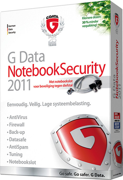 G DATA NotebookSecurity 2011 NL 1Jahr(e) Niederländisch