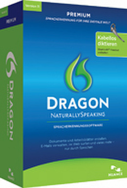 Nuance Dragon NaturallySpeaking 11 Premium Wireless, DE