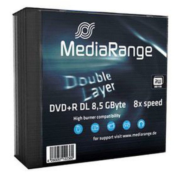 MediaRange MR465 8.5ГБ DVD+R DL 5шт чистый DVD