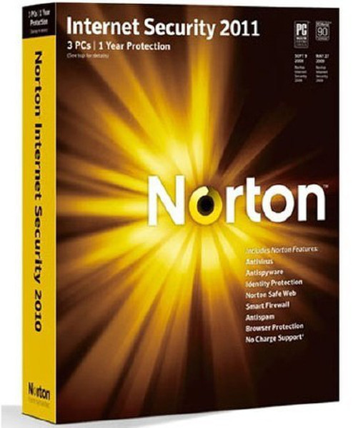 Symantec Norton Internet Security 2011 1 - 3пользов. 1лет ESP