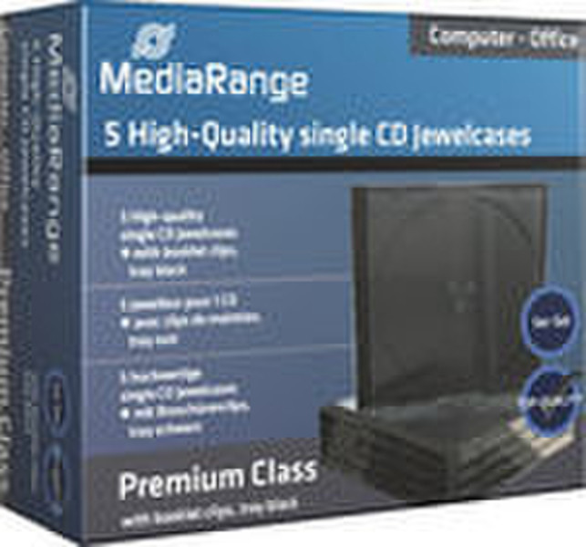 MediaRange BOX31 Черный, Прозрачный чехлы для оптических дисков