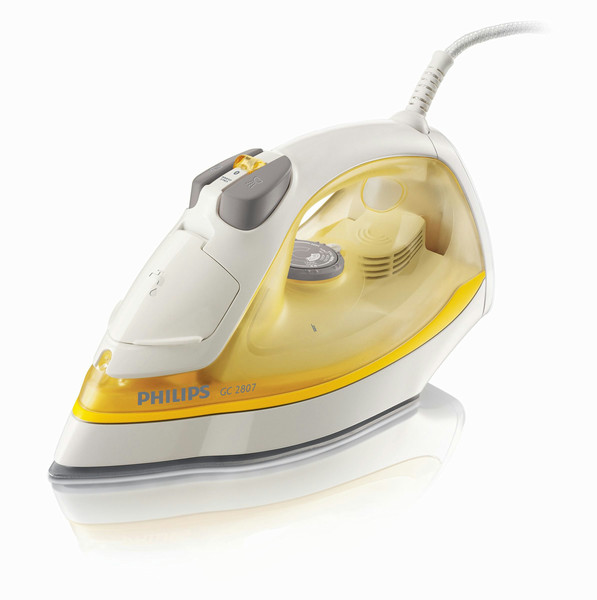 Philips 2800 series GC2807/02 Dry & Steam iron 2000W White,Yellow iron