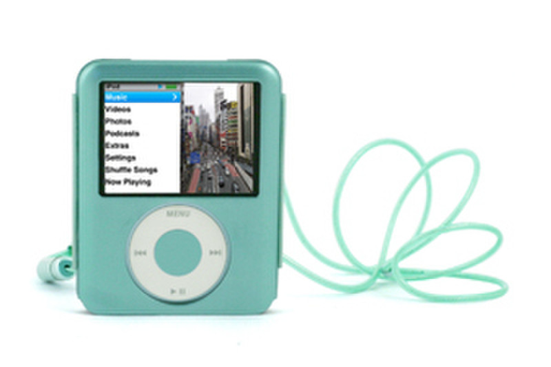 Qtrek METALU3GVERT Turquoise MP3/MP4 player case