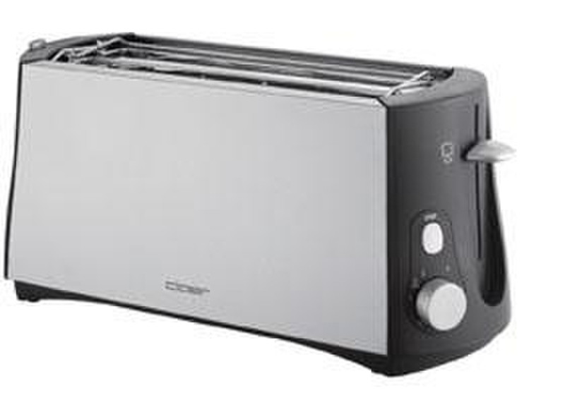 Cloer 3710 4slice(s) 1380, -W Black,Brushed steel toaster