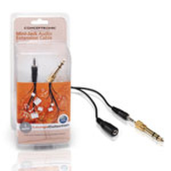 Conceptronic Mini-Jack Audio Extension Cable + 6.3mm Jack