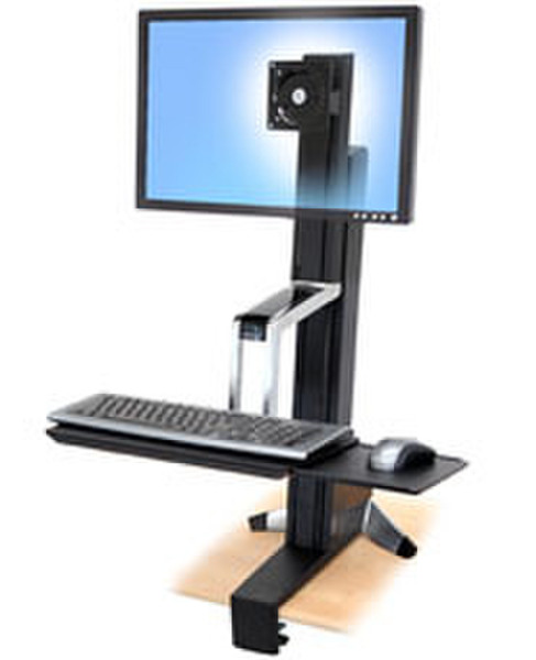 Ergotron WorkFit-S, Single HD Sit-Stand Workstation Белый компьютерный стол