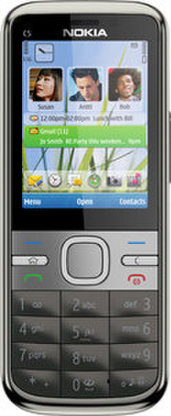 Nokia C5-00 Single SIM Schwarz Smartphone