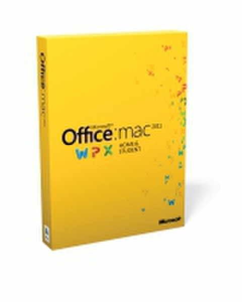 Microsoft Office for Mac Home & Student 2011, 1u, DVD, EN 1Benutzer Englisch