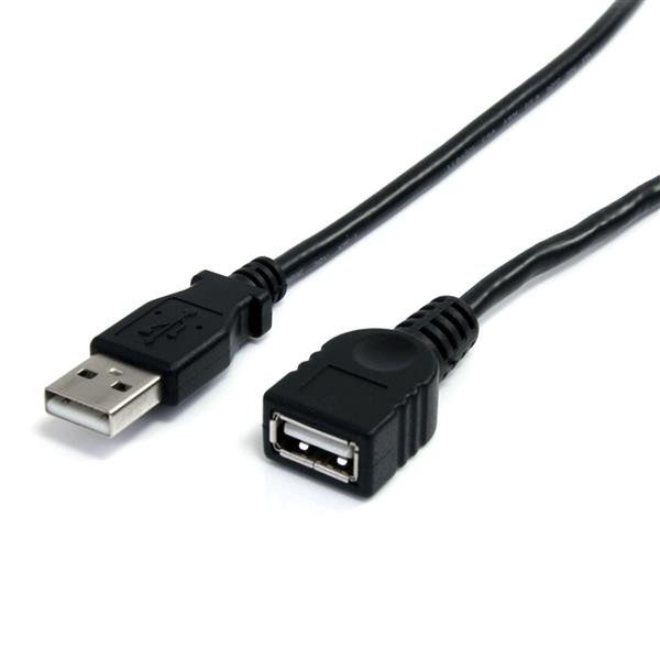 StarTech.com USBEXTAA10BK 3м USB A USB A Черный кабель USB