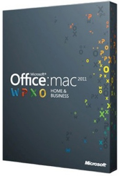 Microsoft Office for Mac Home & Business 2011, 1u, DVD, EN 1user(s) English