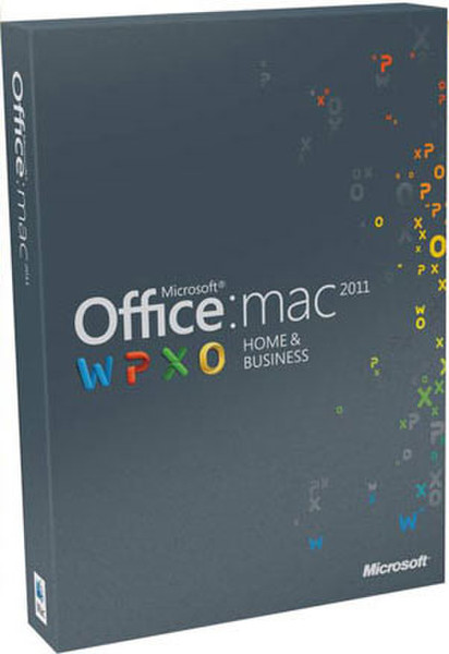 Microsoft Office Mac Home & Business 2011, DVD, EN, 2pk Englisch