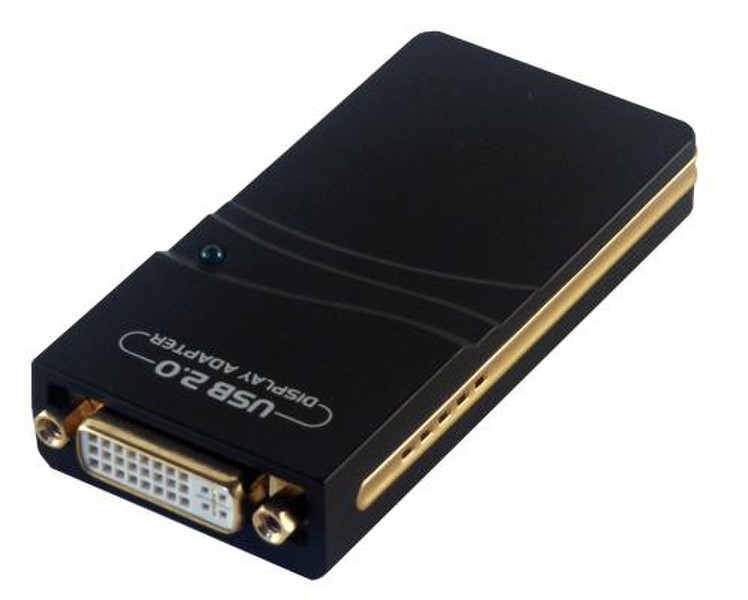 MCL USB2-DVIHR USB 2.0 DVI-I / VGA Черный кабельный разъем/переходник