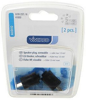 Vivanco 8/09 2ST.-N LS Black cable interface/gender adapter