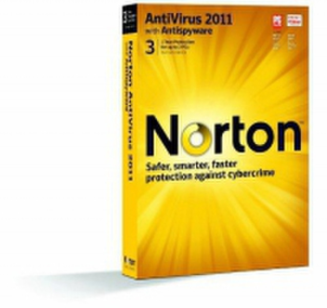 Symantec Norton AntiVirus 2011, Win, 1u, 3 PC, CD, EN, UPG ENG