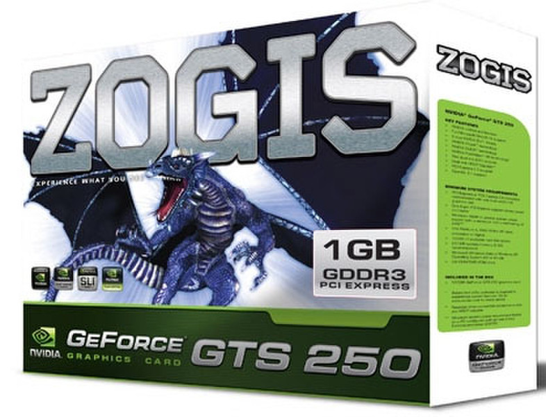 Zogis GeForce GTS 250 GeForce GTS 250 1GB GDDR3