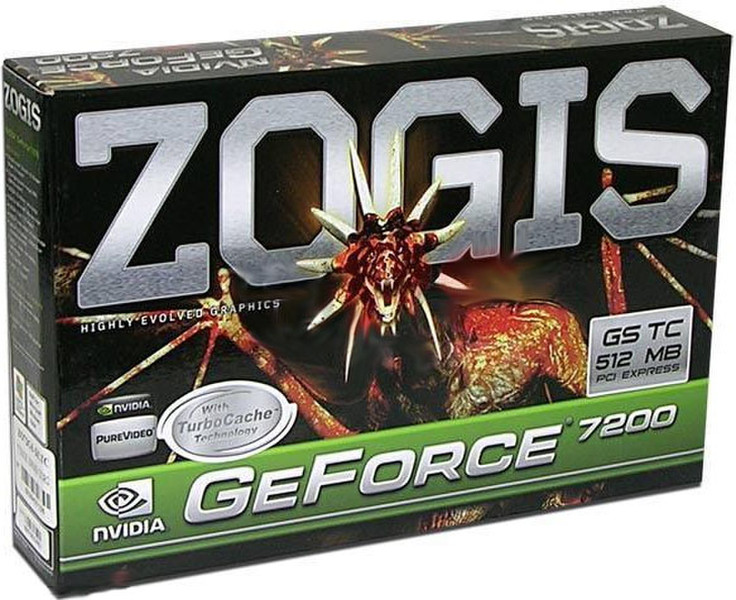 Zogis ZO72GS-CLTC GeForce 7200 GS GDDR2 graphics card