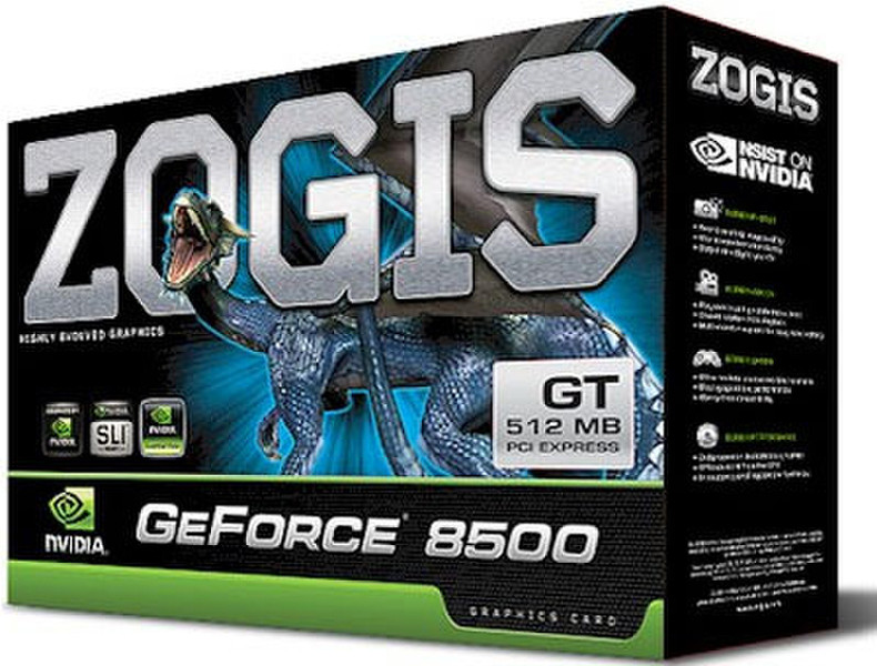 Zogis ZO85GT-E GeForce 8500 GT GDDR2 graphics card